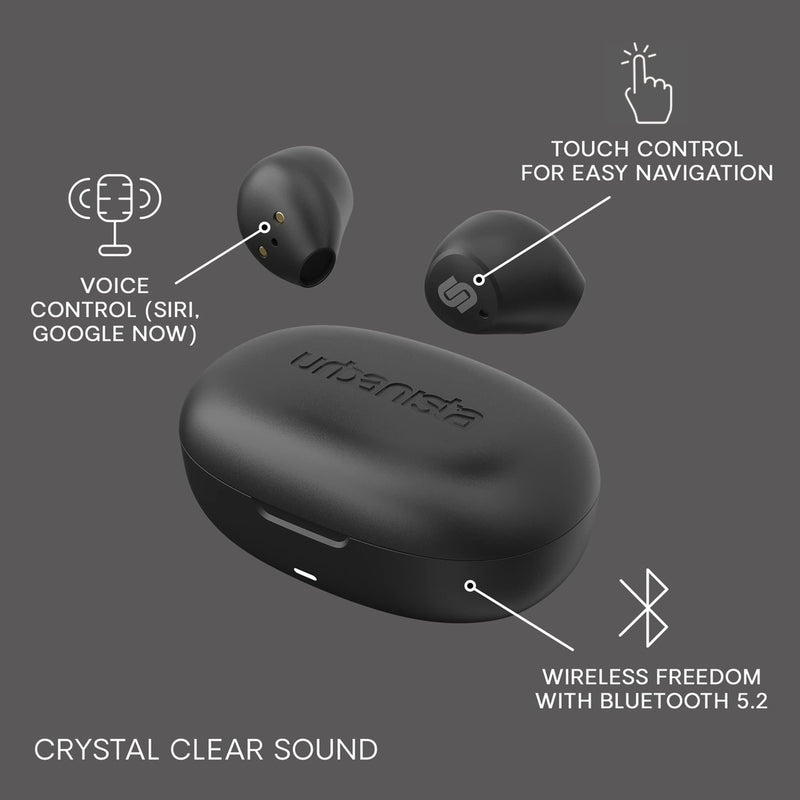 Audífonos Inalámbricos URBANISTA LISBON EARBUDS MIDNIGHT BLACK