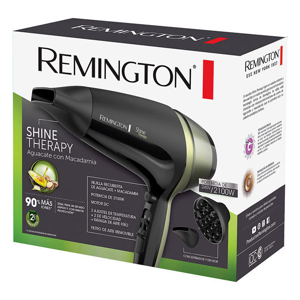 Secadora de cabello Remington con terapia de aguacate D13A