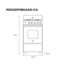 Cocina a Gas MIDEA 4 discos 20¨