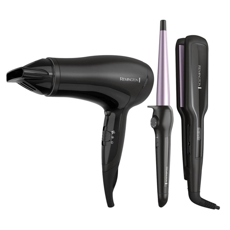 Combo Plancha alisadora, Rizador, Secadora Remington S5520-D3015ML-F