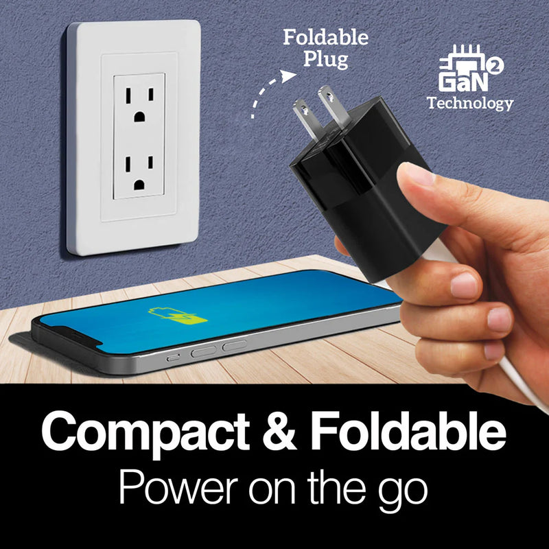 Argom Cargador cubo USB 45W USB dual tipo C ARG-AC-0134BK