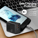 Argom Cargador cubo USB 45W USB dual tipo C ARG-AC-0134BK