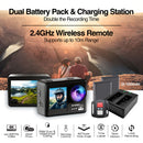 Cámara de acción Epic 85 4k Ultra HD con control Remoto y pantalla dual