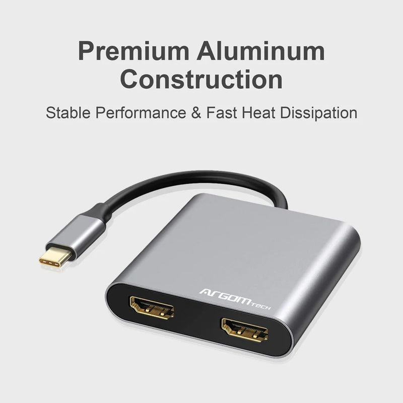 Hub Argom 5 en 1 tipo C One Axess HDMI/2XUSB2.0/1XUSB3.0/TYPE-C PD