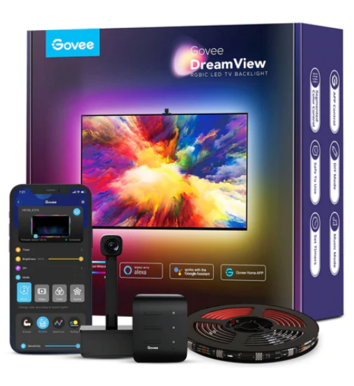LUCES DREAMVIEW & ENVISUAL LED NEON RGBIC GOVEE H61991D3 (55 - 65¨)