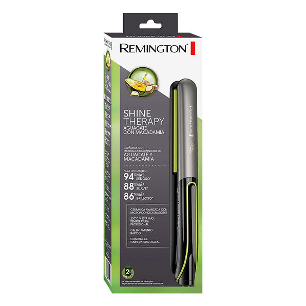 Plancha alisadora Remington terapia de aguacate placa delgada S12A