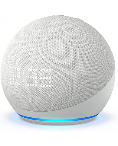 Echo Dot 5ta Generación con Reloj -Blanco