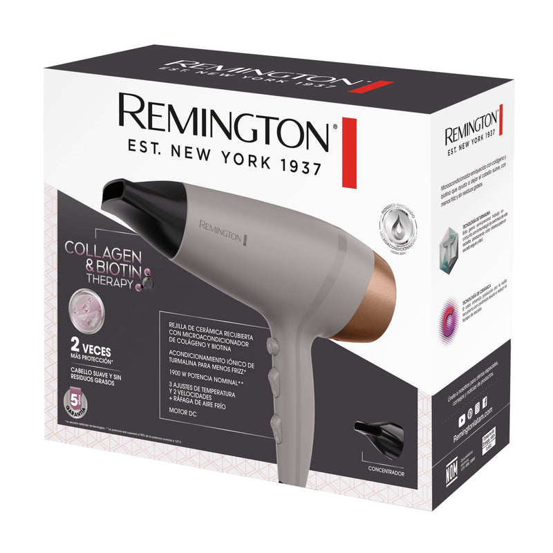Secadora de cabello Remington Colágeno y Biotin D26A-110F