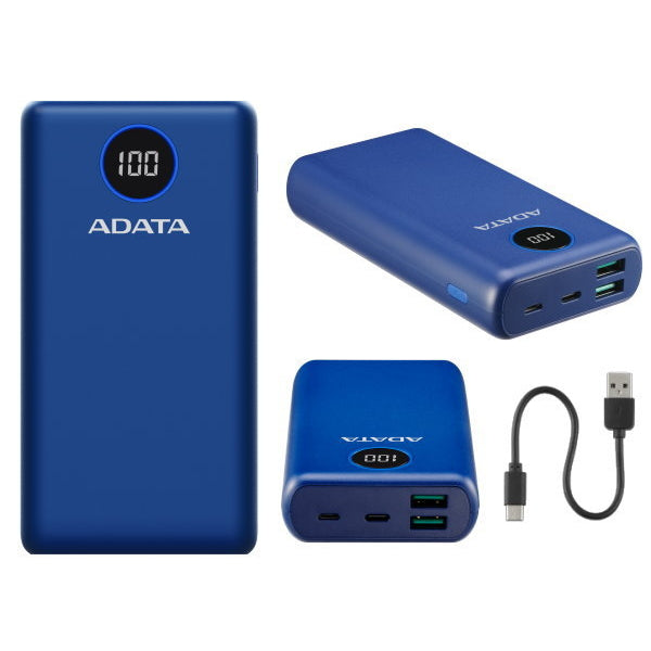 Power Bank 20000MAH ADATA P20000QCD Bateria Portatil Tipo C