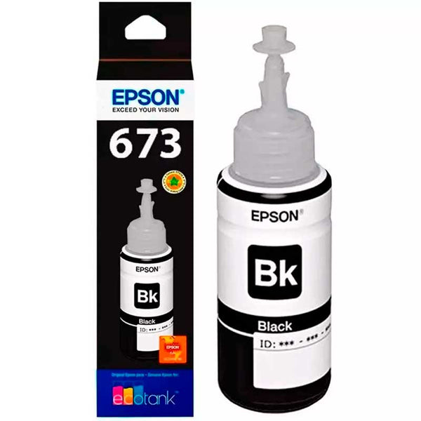 Botella de tinta Epson T673 Negra