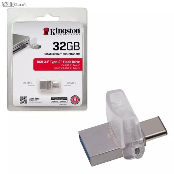 Memoria USB Kingston 32GB Micro Duo 3C Tipo - C