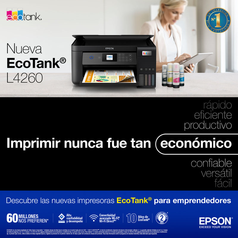 Impresora Epson multifuncional Ecotank L4260 WIFI