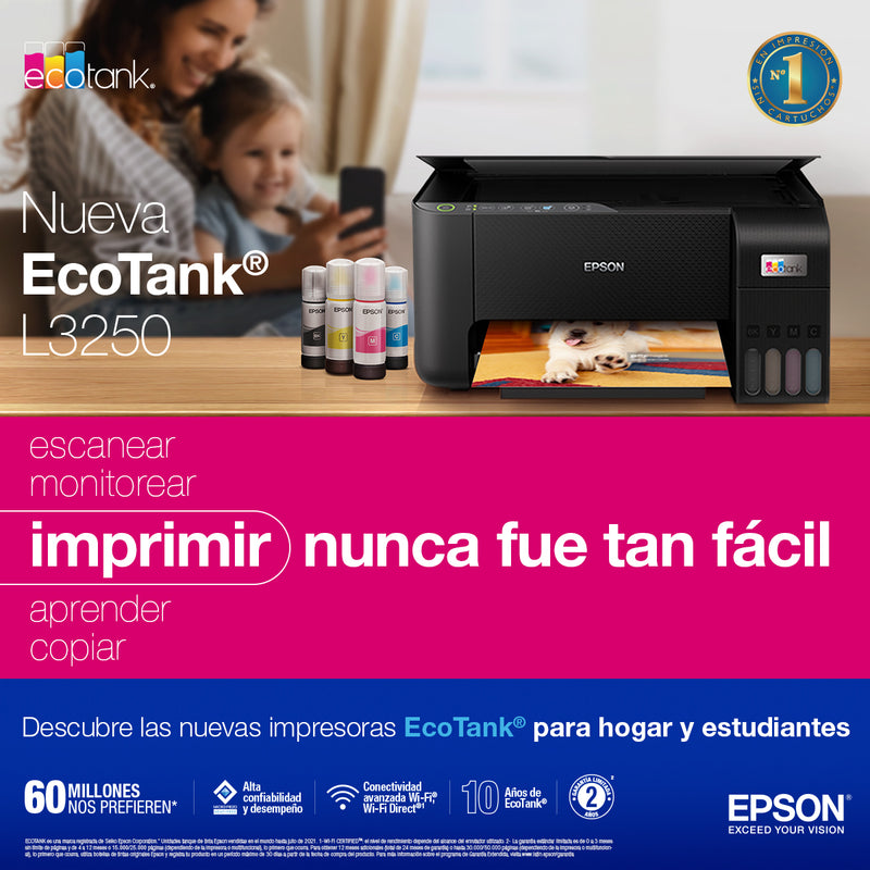 Impresora Epson Multifuncional Ecotank L3250 (WIFI)