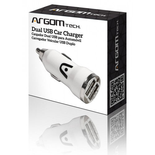 Argom Cargador dual USB p/ automóvil