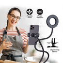 Trípode Argom con prensa para celular con aro de luz