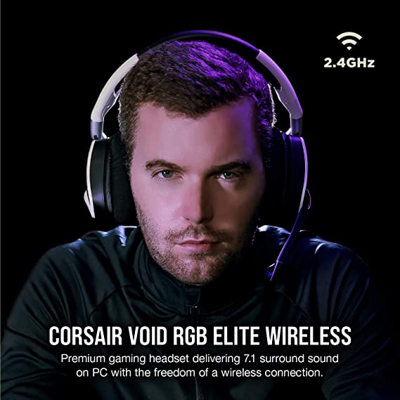 Corsair Headset RGB Elite Inalámbrico Blanco