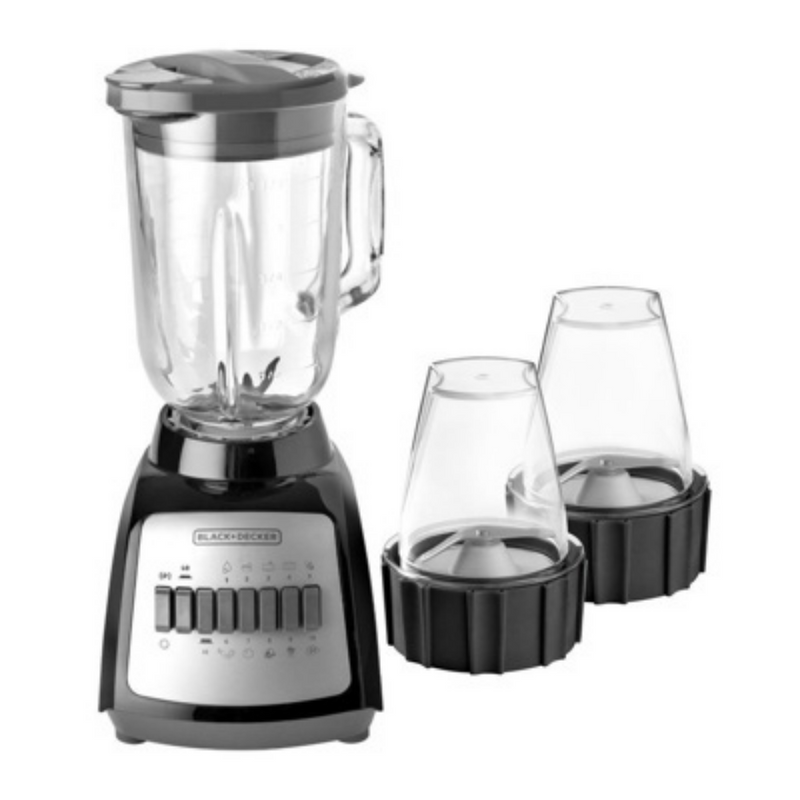 Licuadora Black & Decker jarra vidrio + 2 picadores  BLBD210gb-2g
