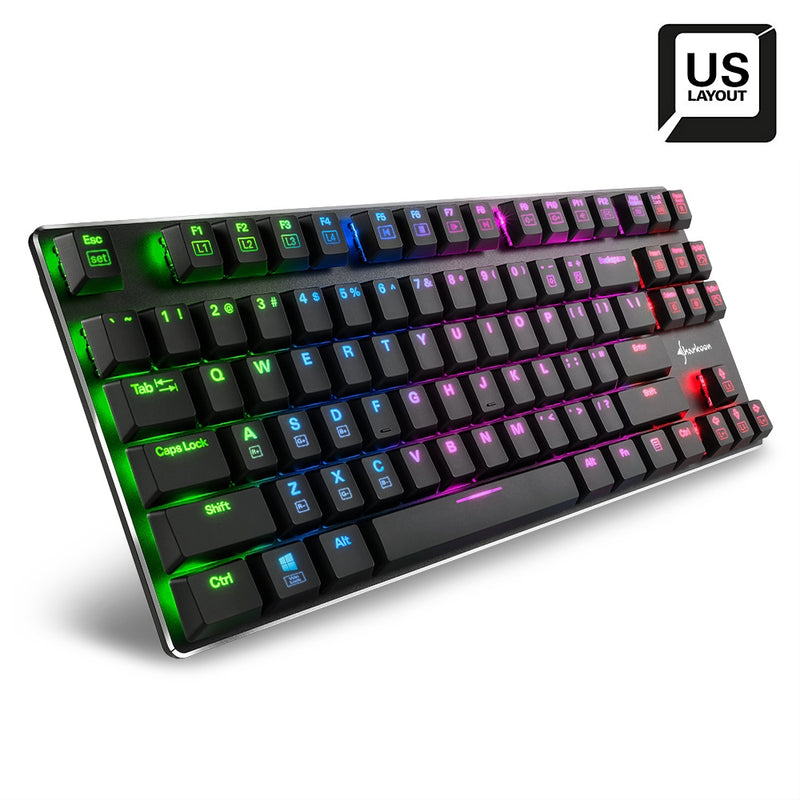 Teclado Sharkoon Inalambrico PureWriter TKL RGB RED