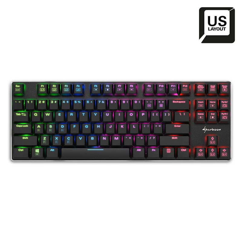 Teclado Sharkoon Inalambrico PureWriter TKL RGB RED