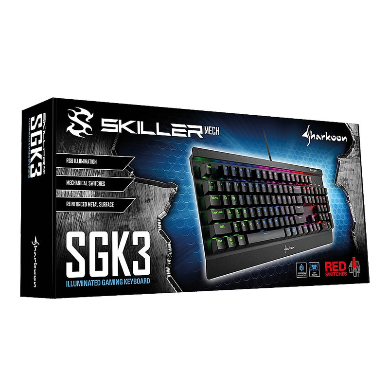 Teclado Sharkoon Skiller Mech SGK3 RED (US LAYOUT)