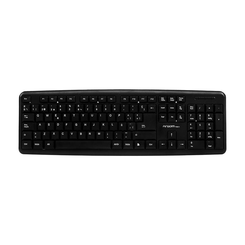 Teclado Argom ARG-KB-7424 USB-Ingles