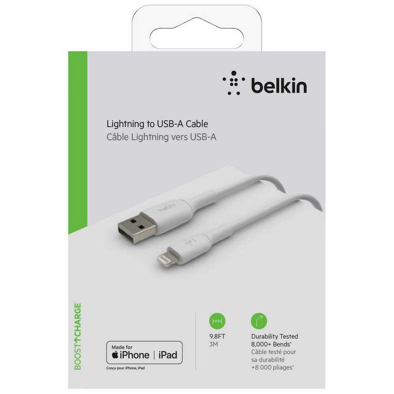 Cable Lightning Belkin a USB-A 3M CAA001bt3MWH