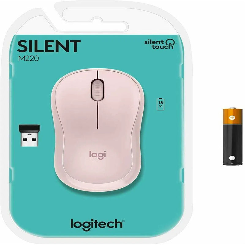 Mouse Logitech M220 Silent Rosa